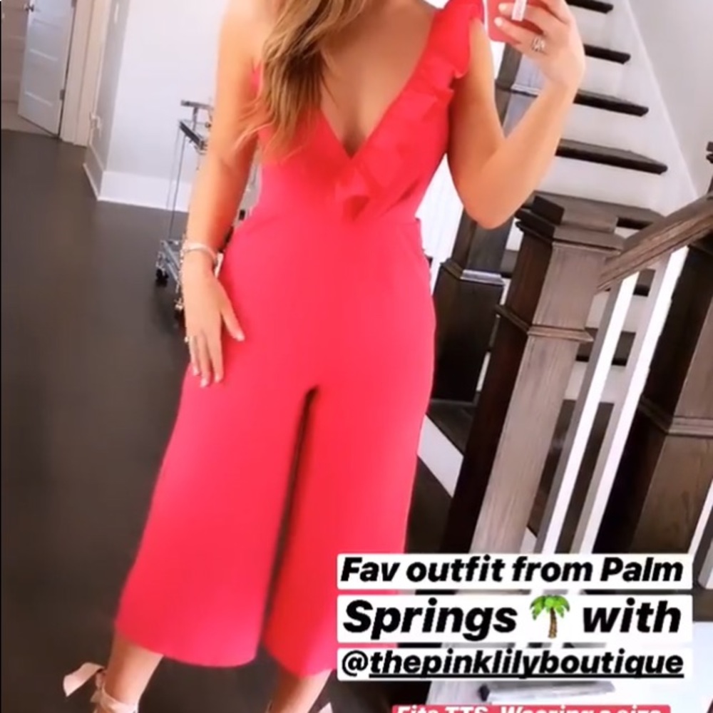 Hot pink jumpsuit